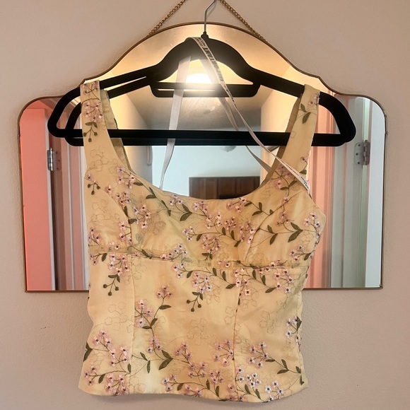 Mistress Rocks Lemon Embroidered Corset and Skirt Set - Picture 3 of 6